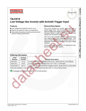 74LVX14MTC datasheet  